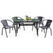 Комплект садовой мебели 4Points Siena-4 с прямоугольным столом 120x70x70 см, Серый 40103 фото