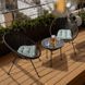 Комплект садових меблів 4Points Capri-2 круглий стіл ⌀50см Чорний 40064 фото 5