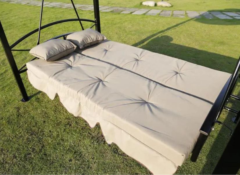 Качеля садова з москитною сіткою SIENA GARDEN PREMIUM коричнева JD3060Brow фото