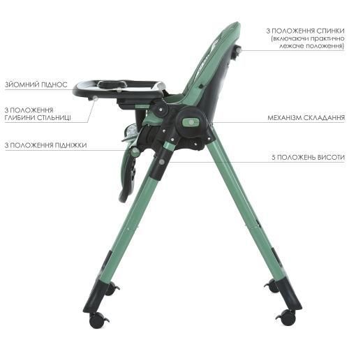 Стільчик ME 1037-B CRYSTAL Green ME 1037-B Green фото