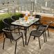 Комплект садовой мебели 4Points Siena-6 с прямоугольным столом 120x70x70 см, Чёрный 40100 фото 2