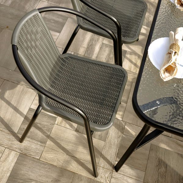 Комплект садовой мебели 4Points Ravello-8 с прямоугольным столом 140x80x70 см, Серый 40802 фото