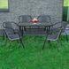 Комплект садовой мебели 4Points Ravello-8 с прямоугольным столом 140x80x70 см, Серый 40802 фото 4