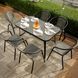 Комплект садовой мебели 4Points Siena-6 с прямоугольным столом 120x70x70 см, Серый 40104 фото 2