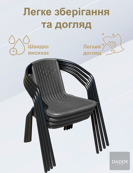Комплект садових меблів 140х80см 4Points Verona-4 з прямокутним столом і 4 стільці сірий 40450 фото