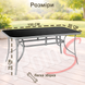 Комплект садовой мебели 4Points Taormina-4 с прямоугольным столом 150&times;90&times;70 см с черной стеклянной столешницей и серым каркасом + 4 раскладных стула с серым каркасом, Чёрный 41028 фото 4