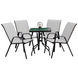 Комплект садовой мебели 4Points Grado-4 с квадратным столом 60х60х70см, Серый 40173 фото 1