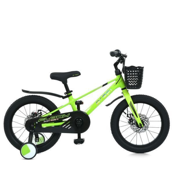 Велосипед дитячий 16д. PROF1 MB 1683 NEON GREEN MB 1683 NEON GREEN фото