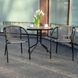 Комплект садовой мебели 4Points Bello-2 с квадратным столом 70х70х70см, Серый 40942 фото 2